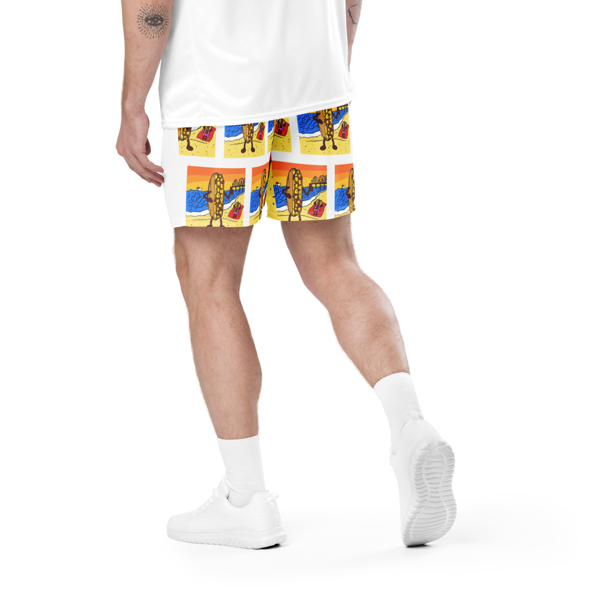 Mesh shorts - Cheesesteak Life - Big Amigo Dan - Cheesey Beach - Image 2