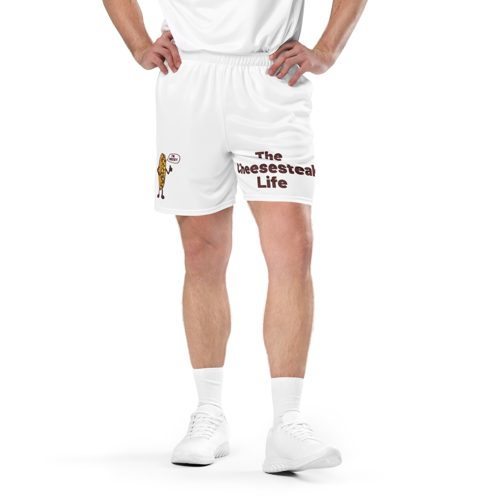 Mesh shorts - Cheesesteak Life - Lil' Amigo Dan - Mr. Cheesey - Lil on back