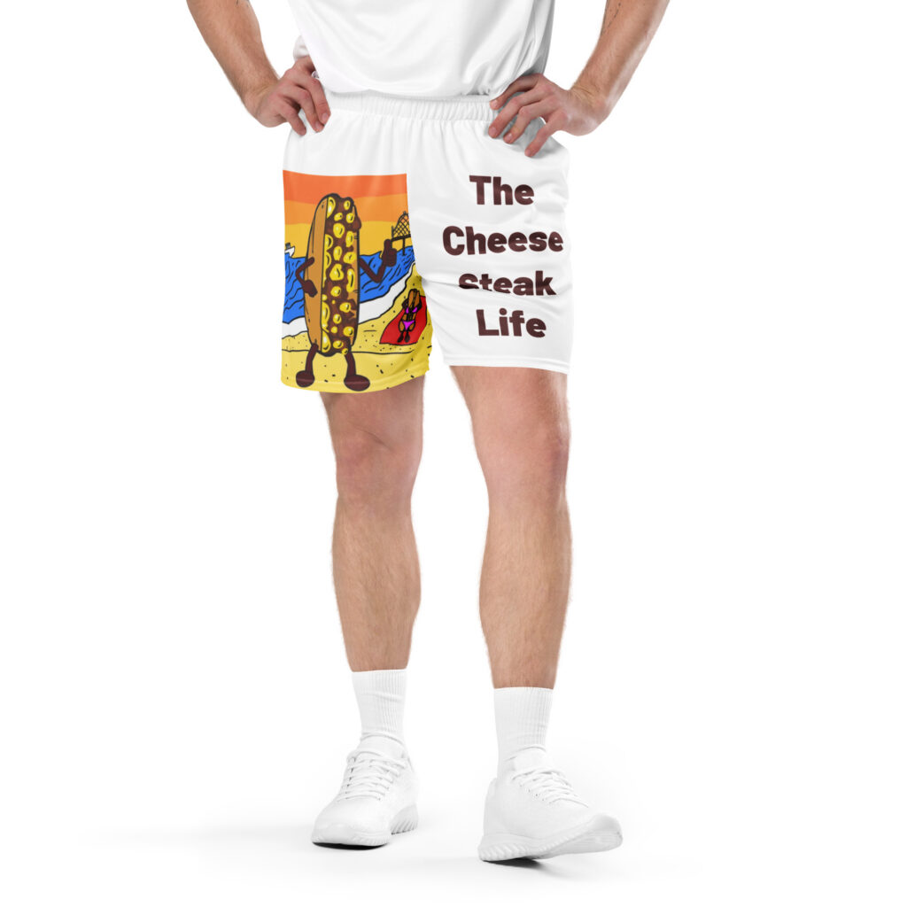 Mesh shorts - Cheesesteak Life - Big Amigo Dan - Cheesey Beach