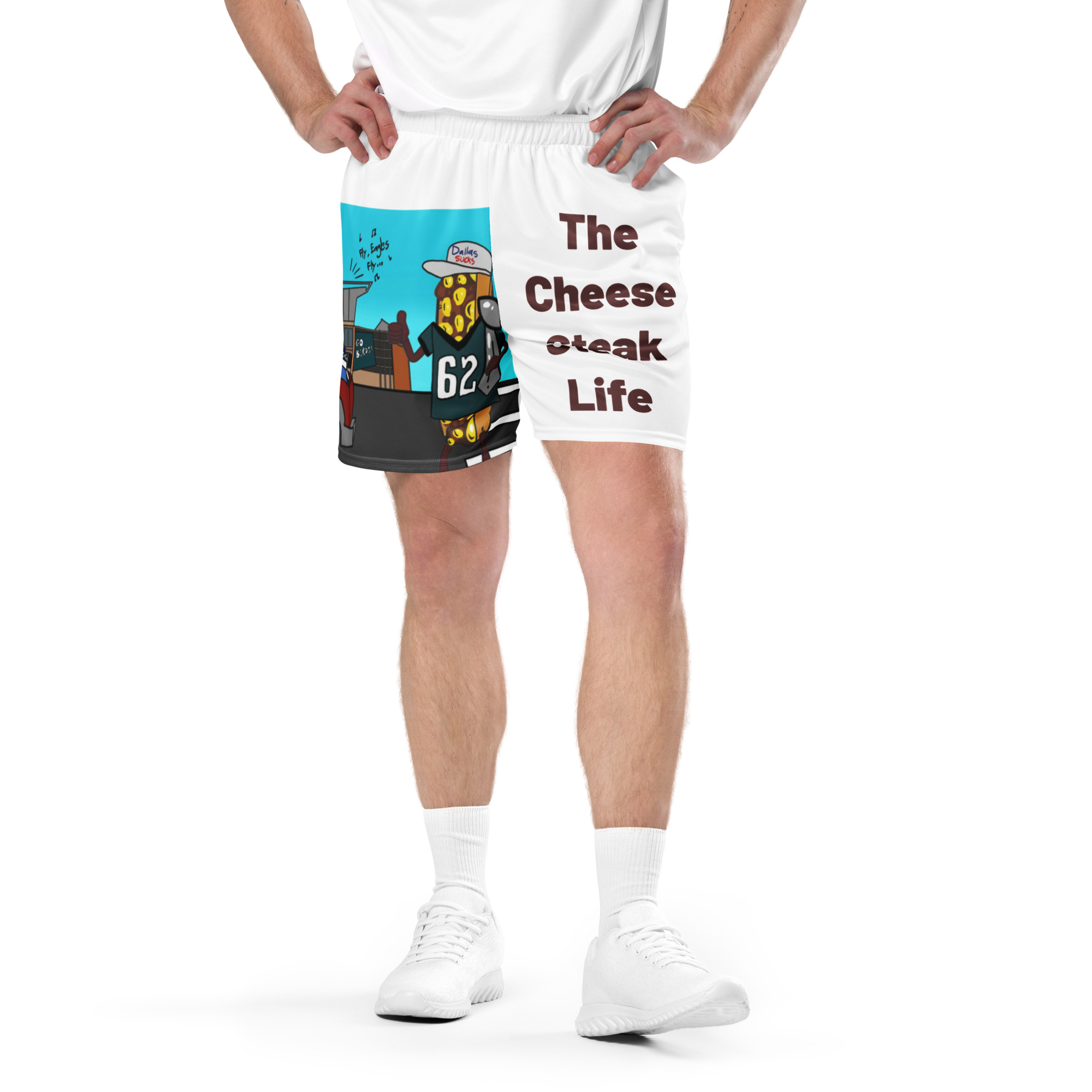 Mesh shorts - Cheesesteak Life - Big Amigo Dan - Cheesey Eagles Fan copy