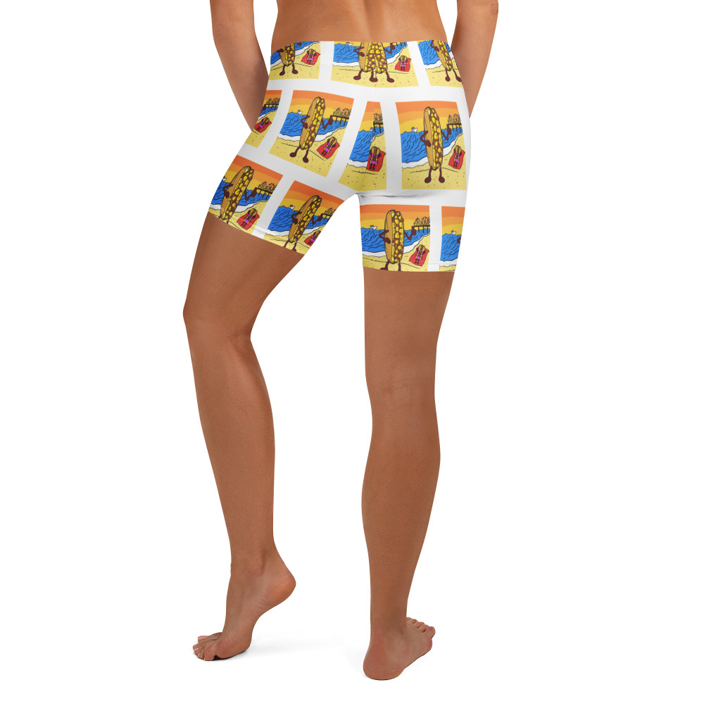 Yoga Shorts - Cheesey Beach - all over - Image 2