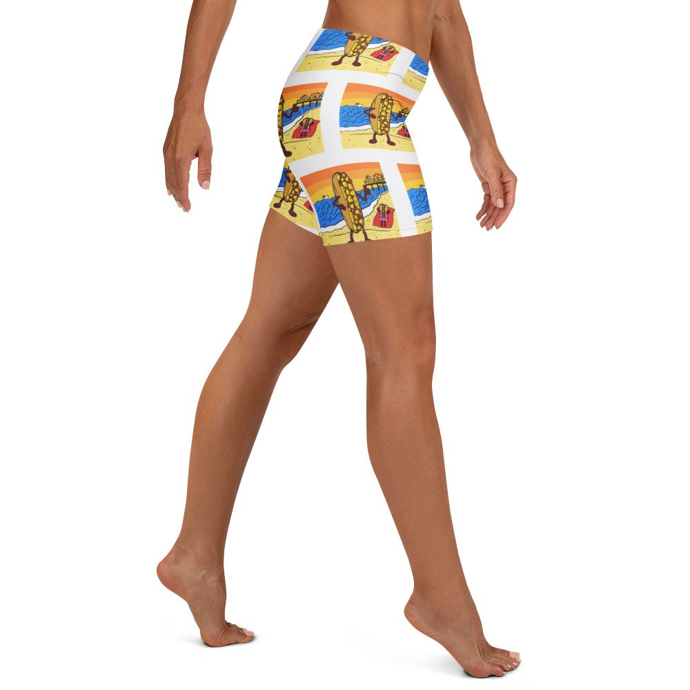 Yoga Shorts - Cheesey Beach - all over - Image 4