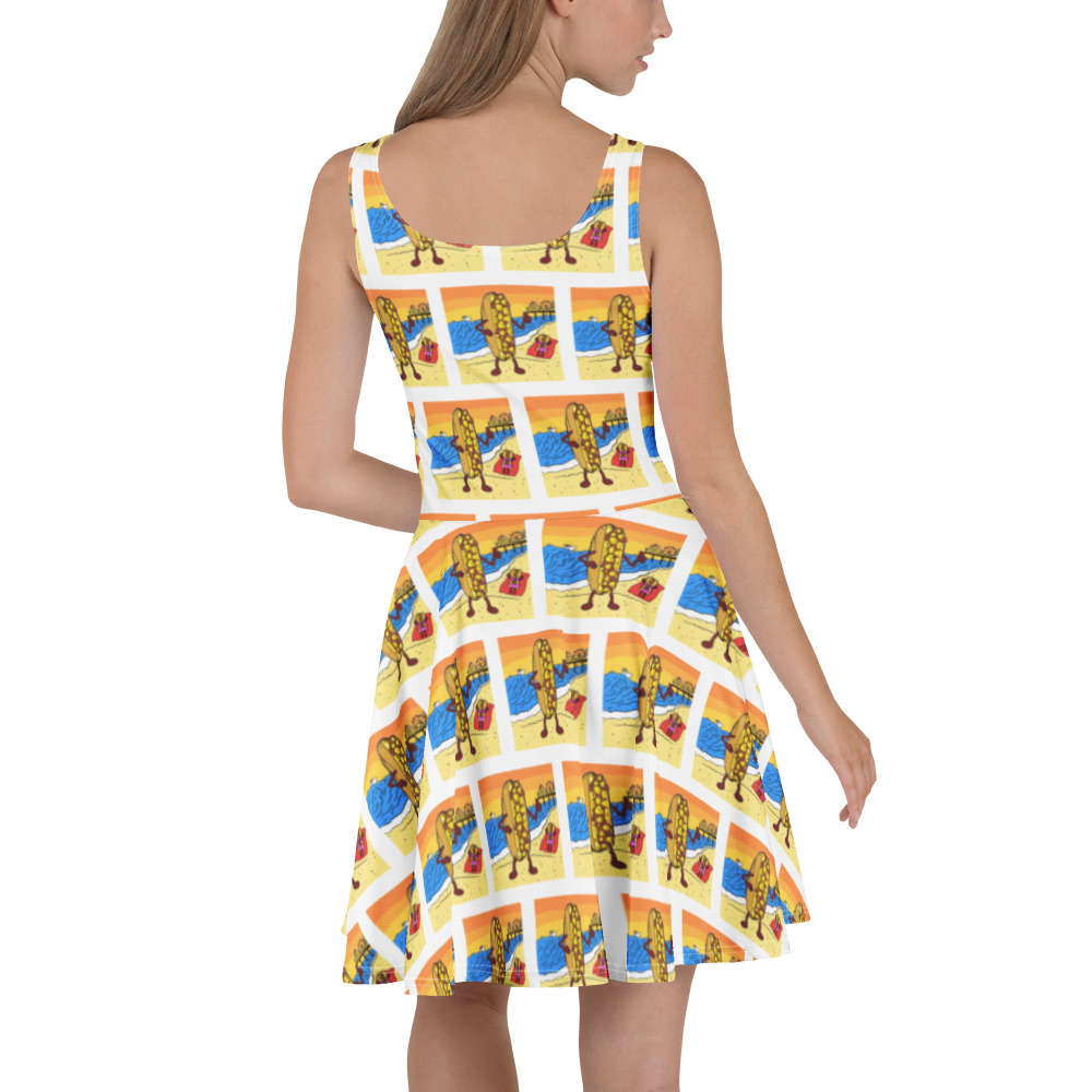 Skater Dress - Cheesesteak Life - Cheesey Beach - Amigo Dan - Image 2