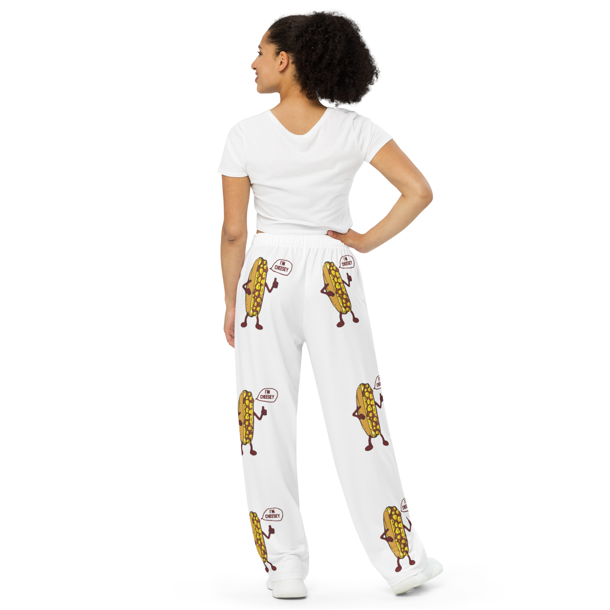 Wide-leg pants - Cheesesteak Life - Amigo Dan - Mr. Cheesey - Big on front, lil on back - Image 3