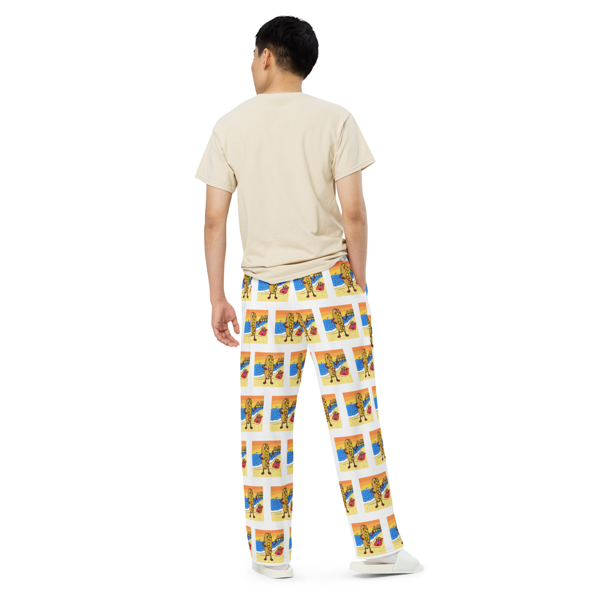 Wide-leg pants - Cheesesteak Life - Cheesey Beach everywhere - Image 3