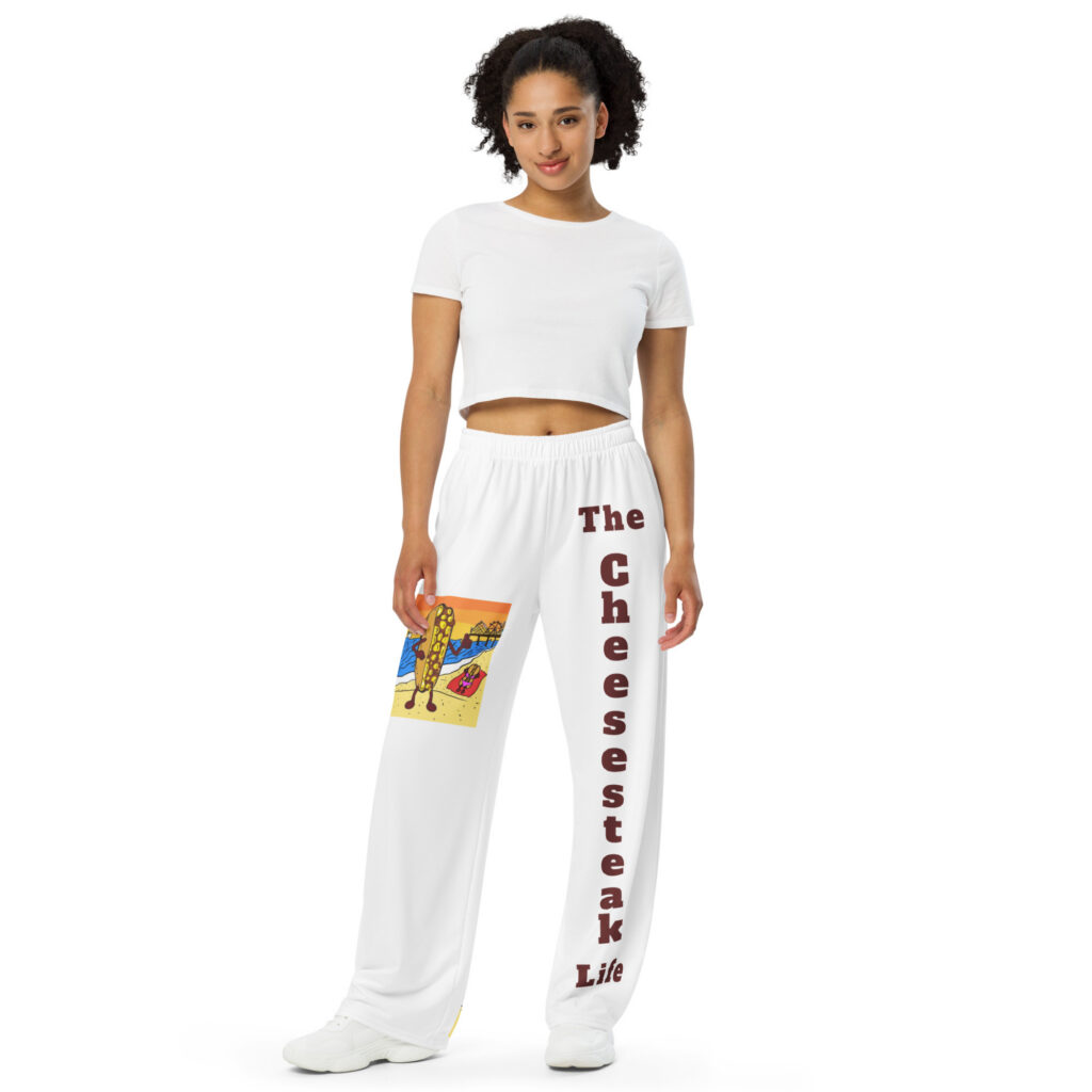 Wide-leg pants - Amigo Dan - Cheesey Beach - Big on front, lil on back