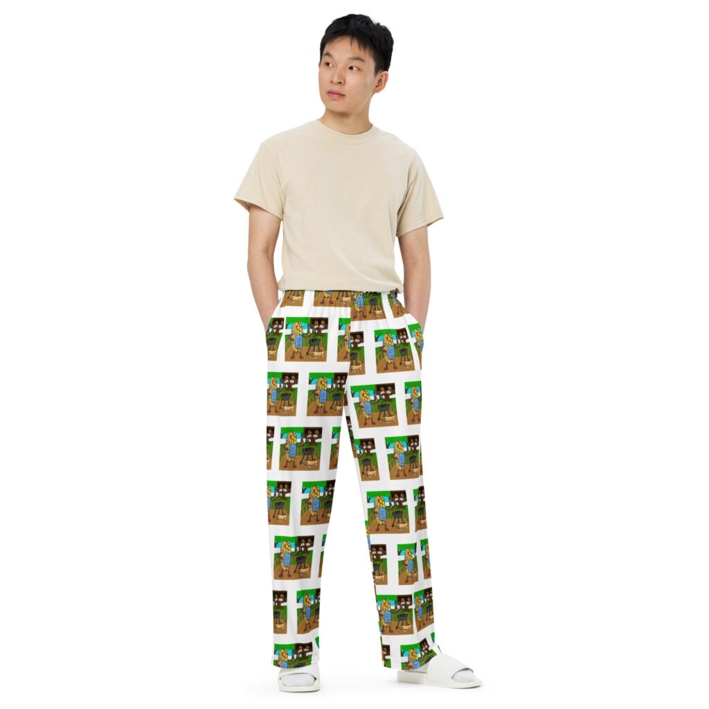 Wide-leg pants - Cheesesteak Life - Cheesey Bar-B-Que everywhere