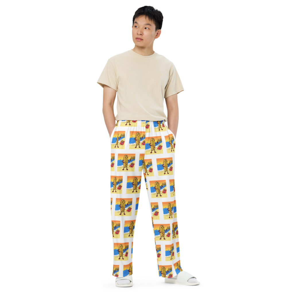 Wide-leg pants - Cheesesteak Life - Cheesey Beach everywhere