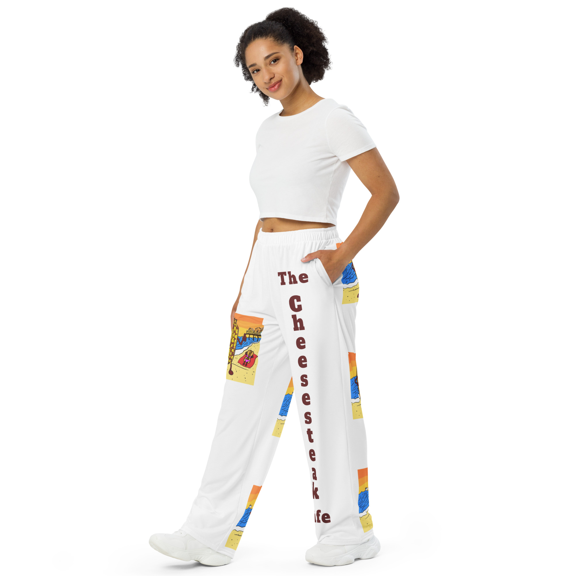 Wide-leg pants - Amigo Dan - Cheesey Beach - Big on front, lil on back - Image 2