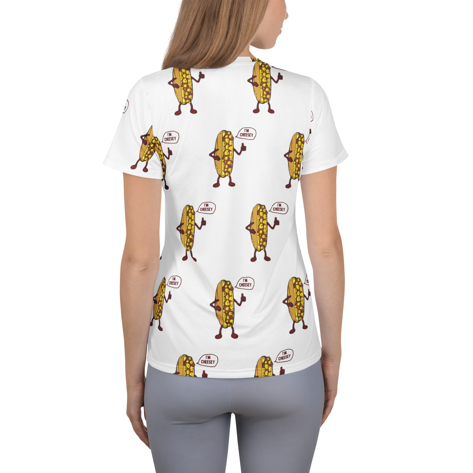 Women's athletic t-shirt - Extra Mr. Cheesey - Image 2