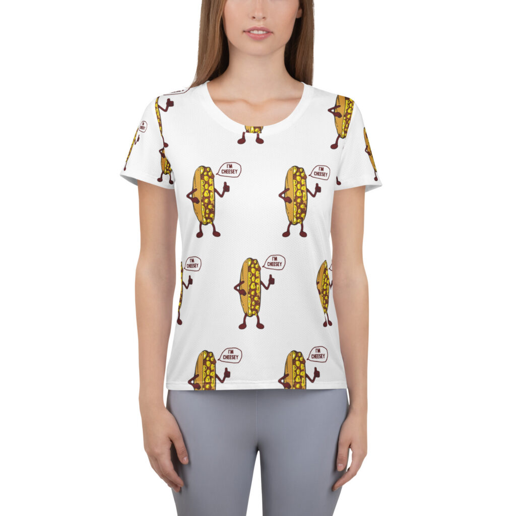 Women's athletic t-shirt - Extra Mr. Cheesey