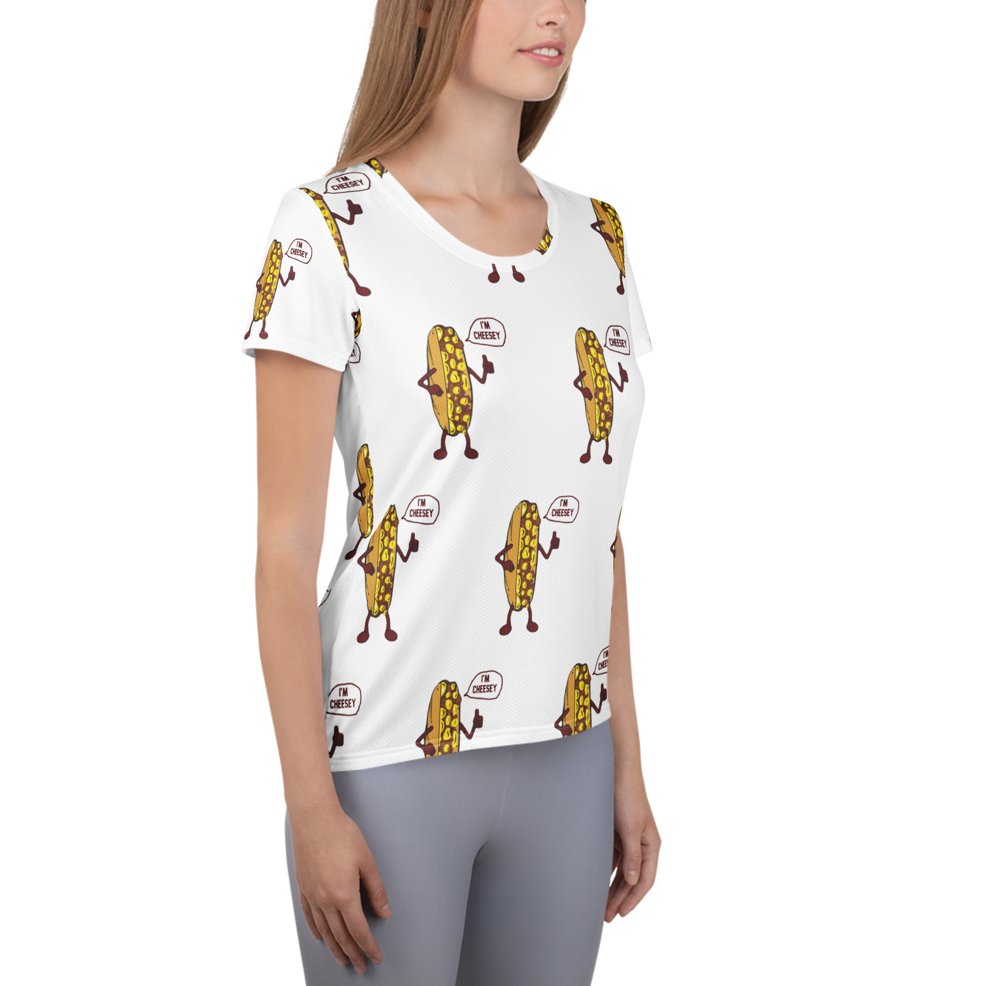 Women's athletic t-shirt - Extra Mr. Cheesey - Image 4
