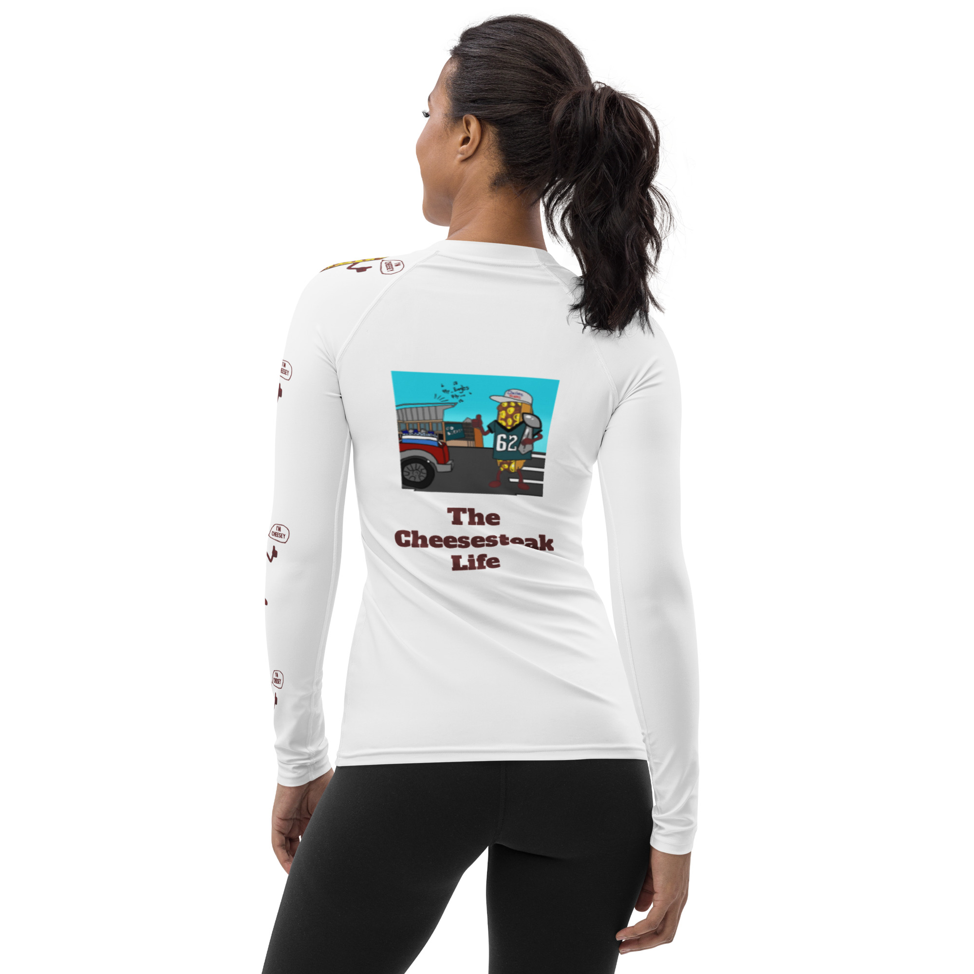 Women's Rash Guard - Amigo Dan - Cheesey Eagles Fan - Image 2
