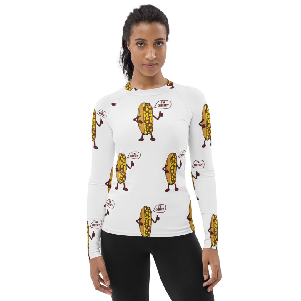 Women's Rash Guard - Mr. Cheesey All Over