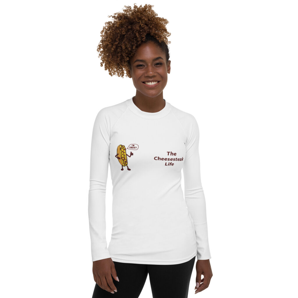 Women's Rash Guard - Cheesesteak Life - Cheesey Bar-B-Que - Amigo Dan Collection