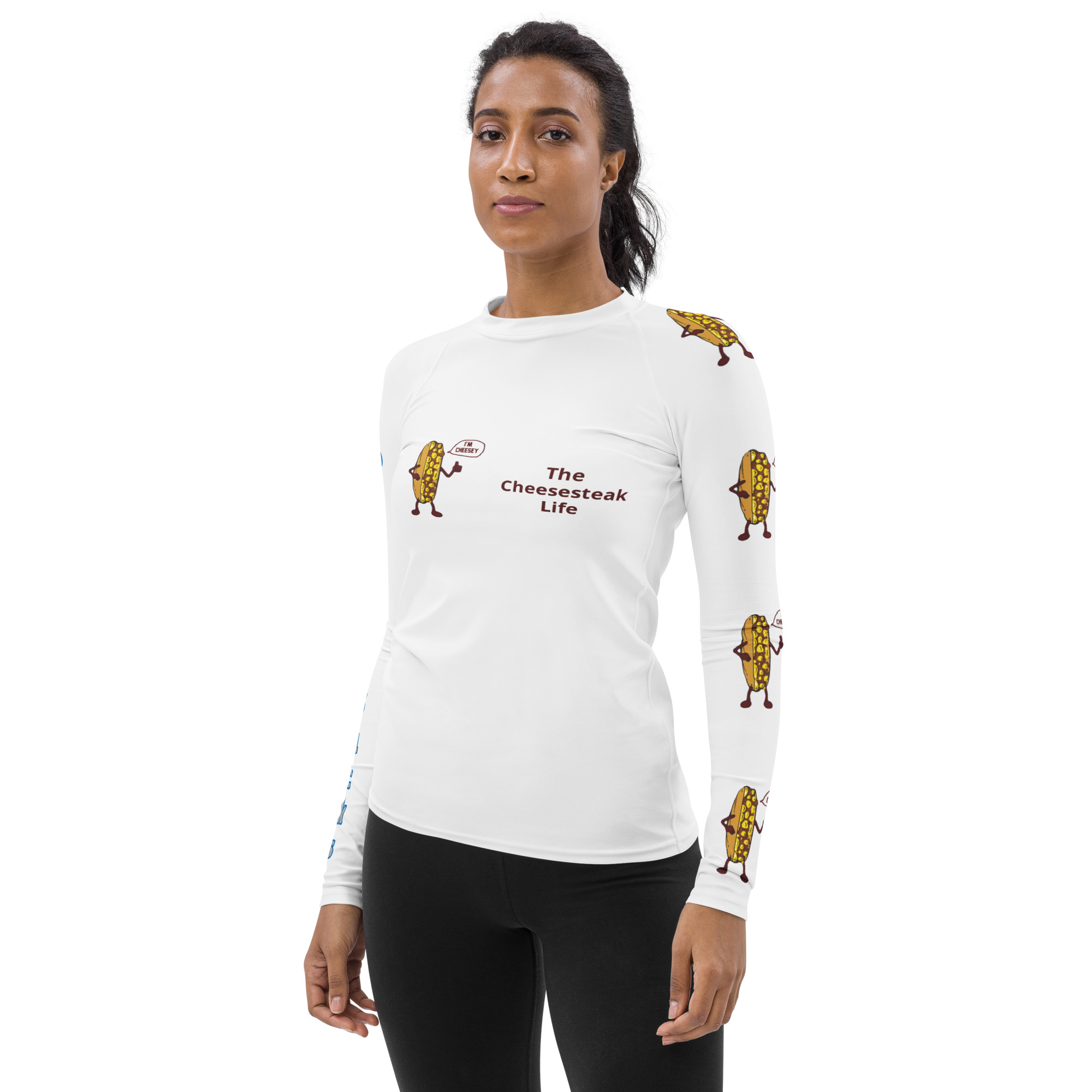 Women's Rash Guard - Amigo Dan - Cheesey Eagles Fan - Image 3