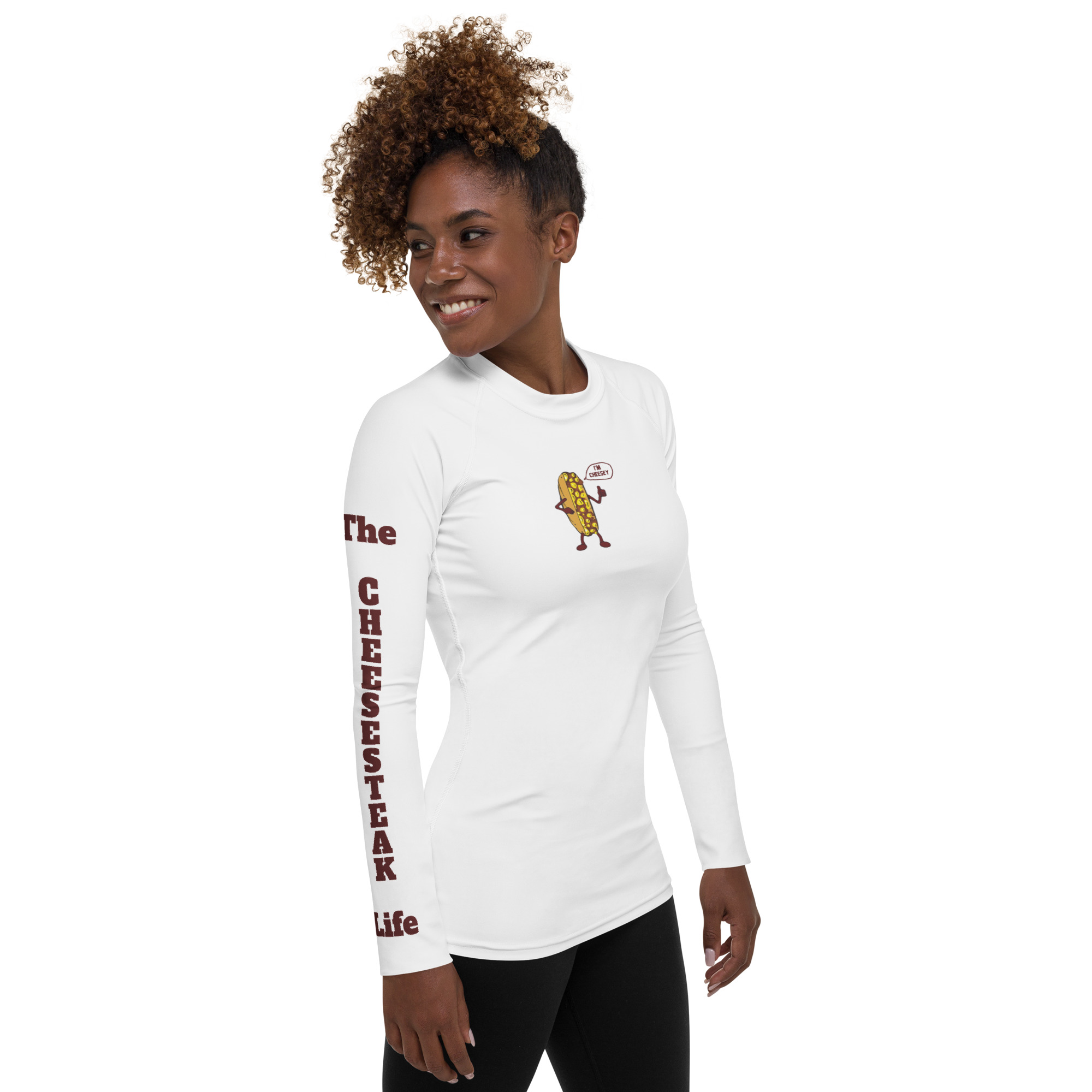 Women's Rash Guard - Amigo Dan - Cheesey Beach - TCL on Arm - Image 4