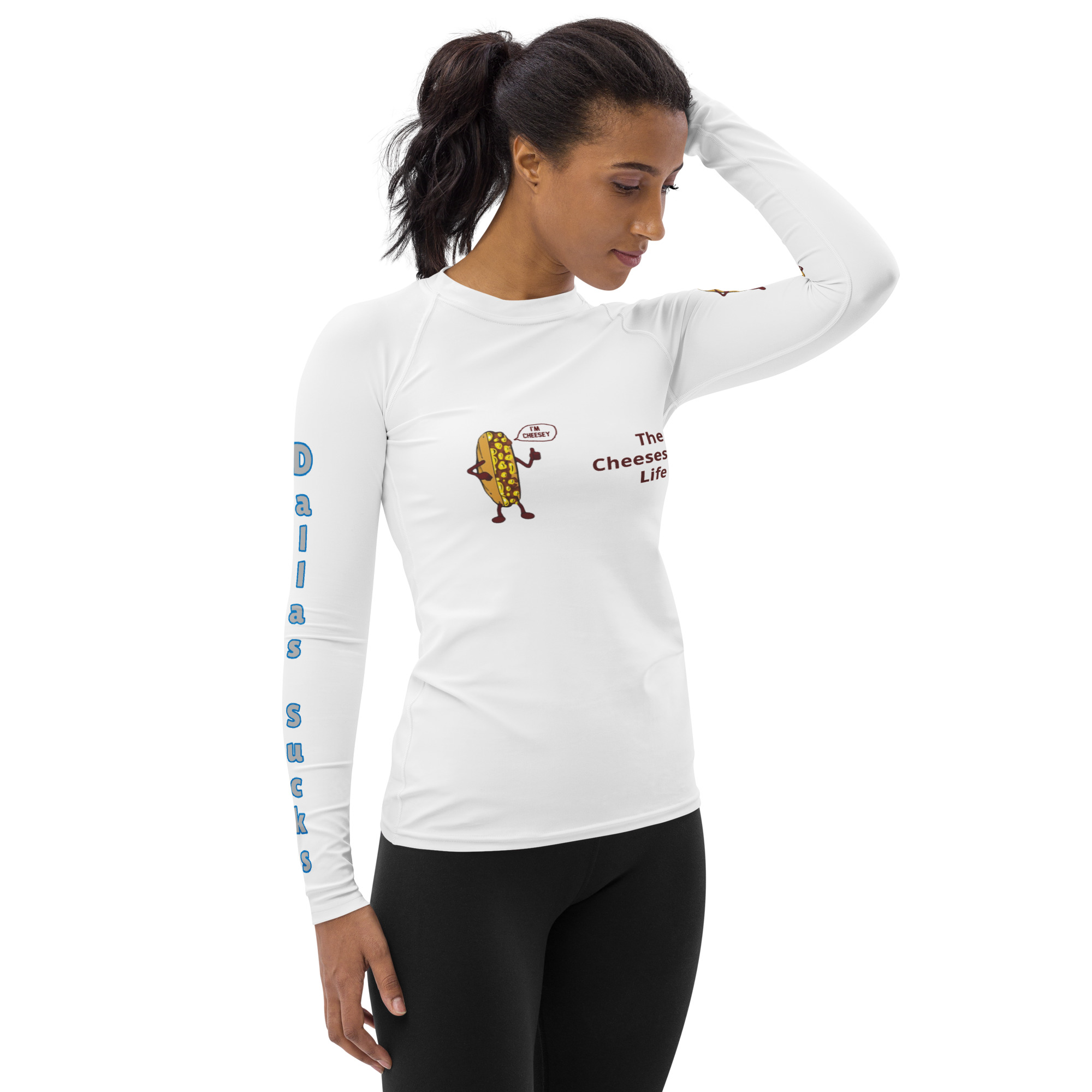 Women's Rash Guard - Amigo Dan - Cheesey Eagles Fan - Image 4