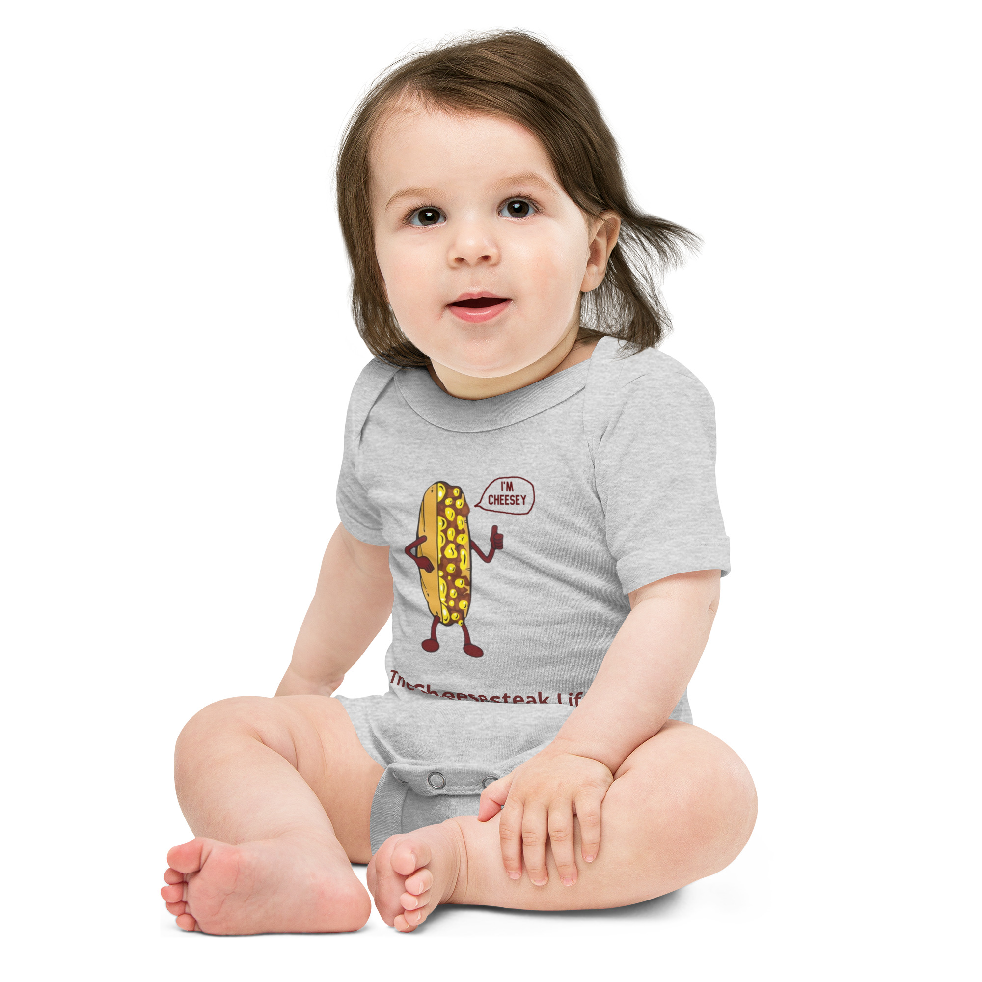 Mr. Cheesey - Baby short sleeve one piece - Image 4