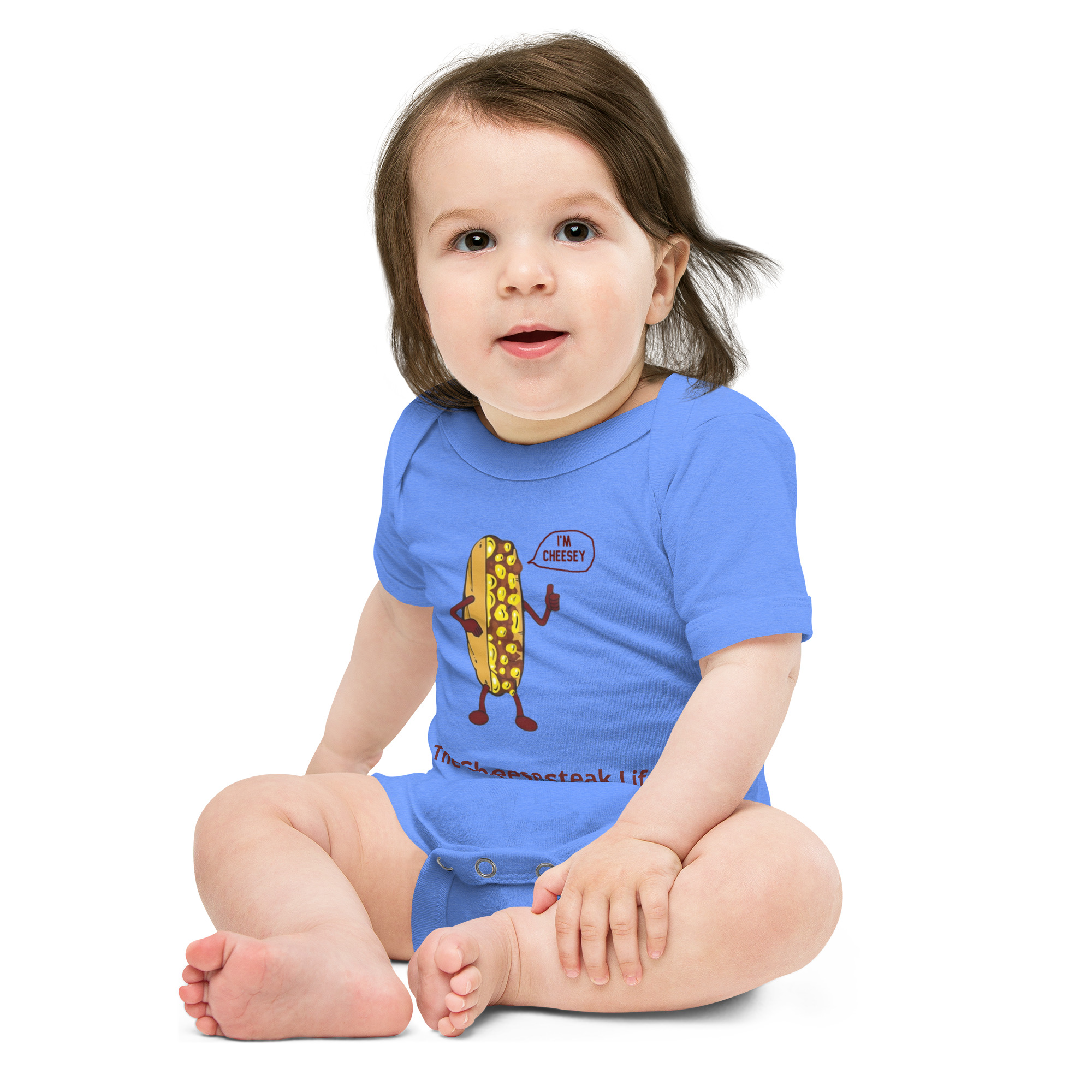 Mr. Cheesey - Baby short sleeve one piece - Image 3