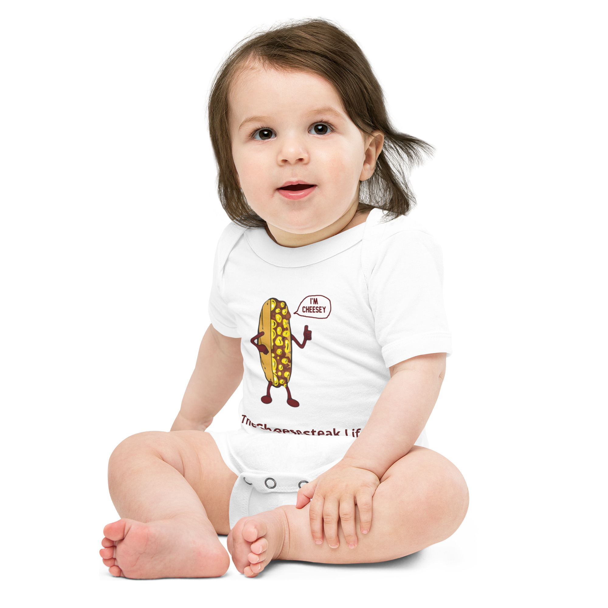 Mr. Cheesey - Baby short sleeve one piece - Image 7
