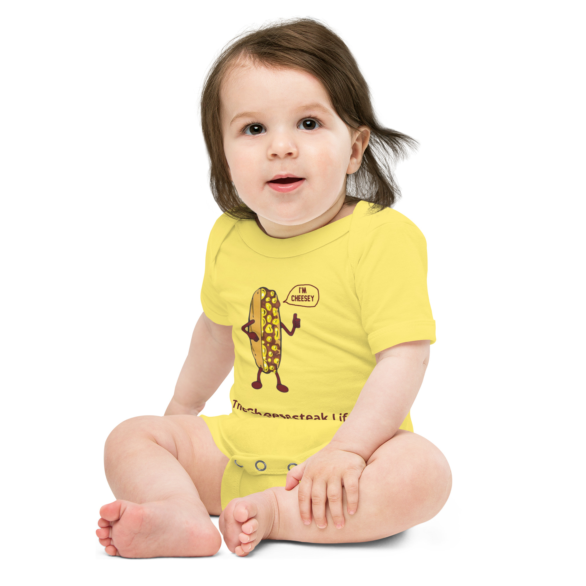Mr. Cheesey - Baby short sleeve one piece - Image 6