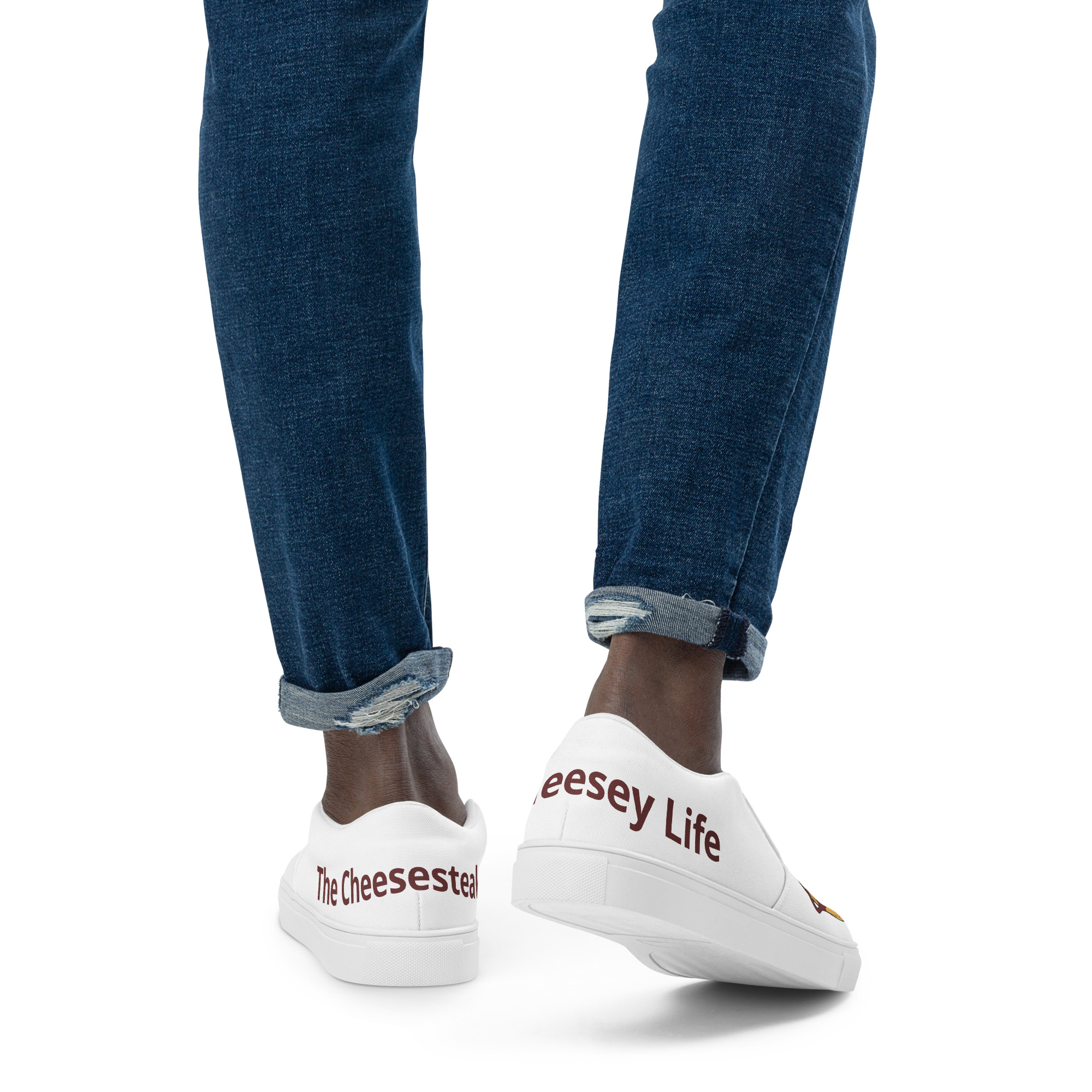 Mr. Cheesey - Men’s slip-on canvas shoes - Image 2