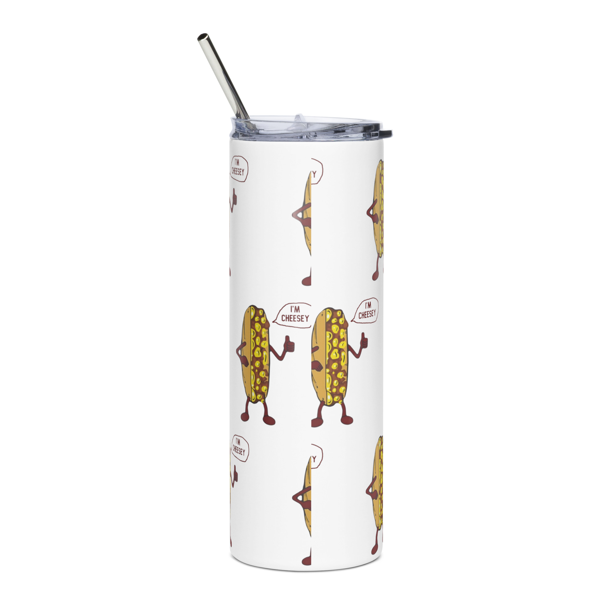 Stainless steel tumbler - Lil Mr. Cheesey's all over - Image 2