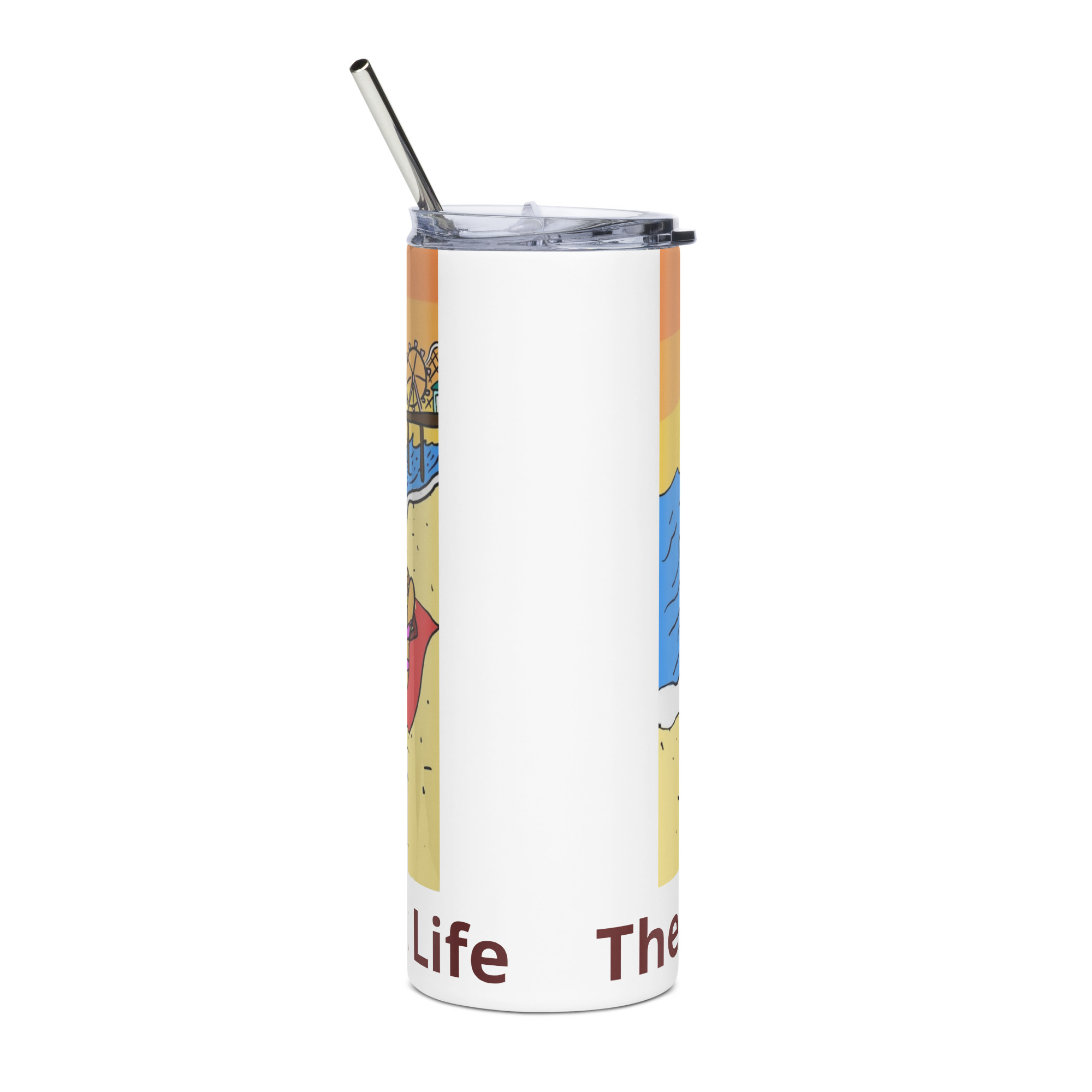 Stainless steel tumbler - Cheesey Beach - Image 2