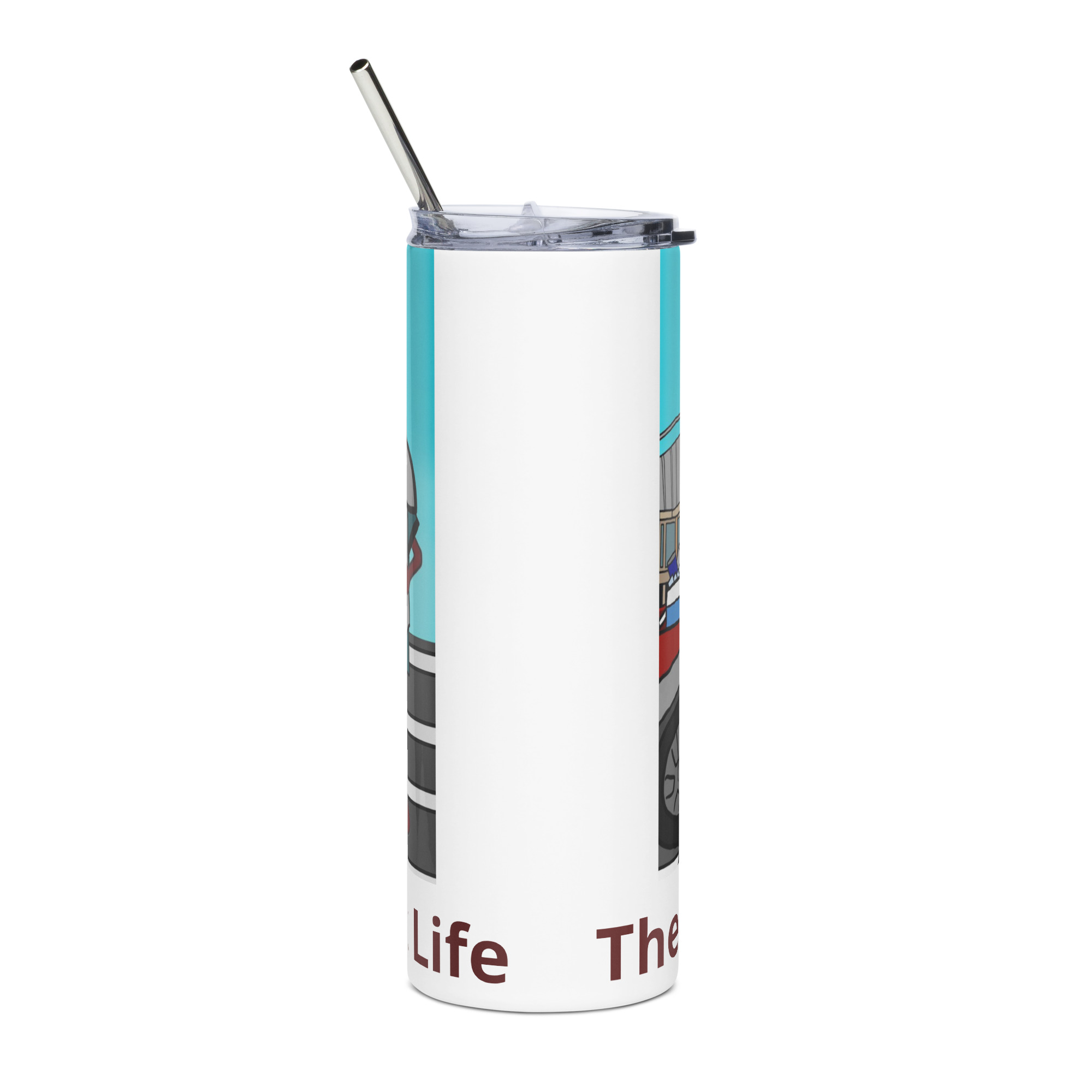 Stainless steel tumbler - Cheesesteak Life - Cheesey Eagles Fan - Image 2