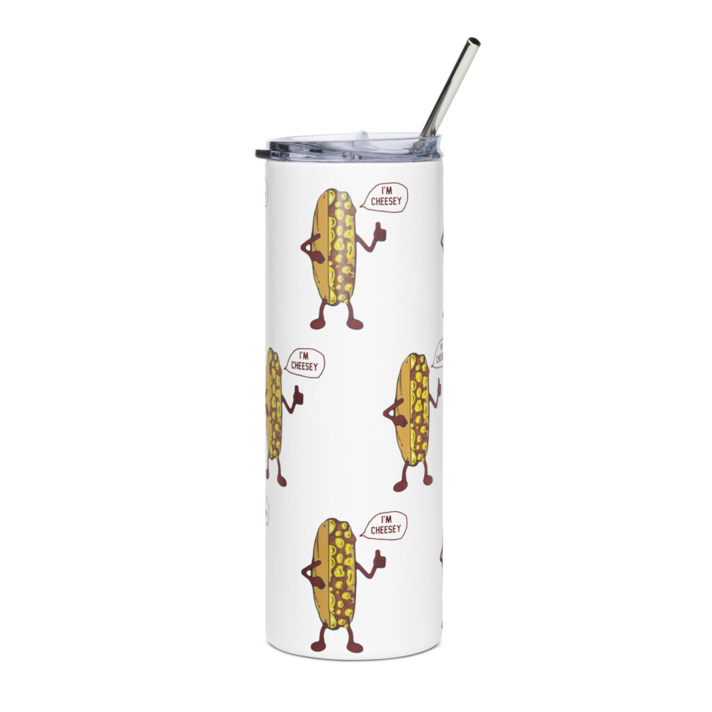Stainless steel tumbler - Lil Mr. Cheesey's all over