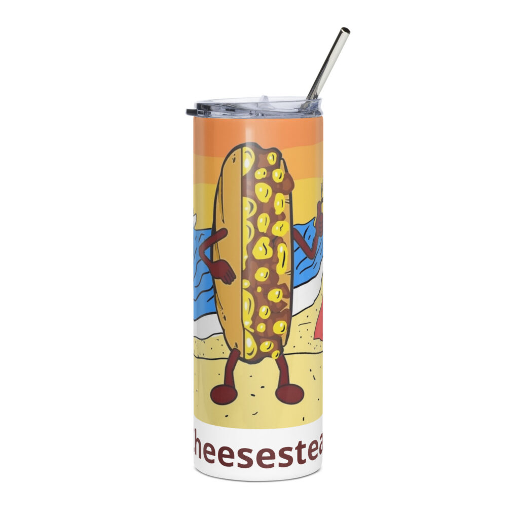 Stainless steel tumbler - Cheesey Beach