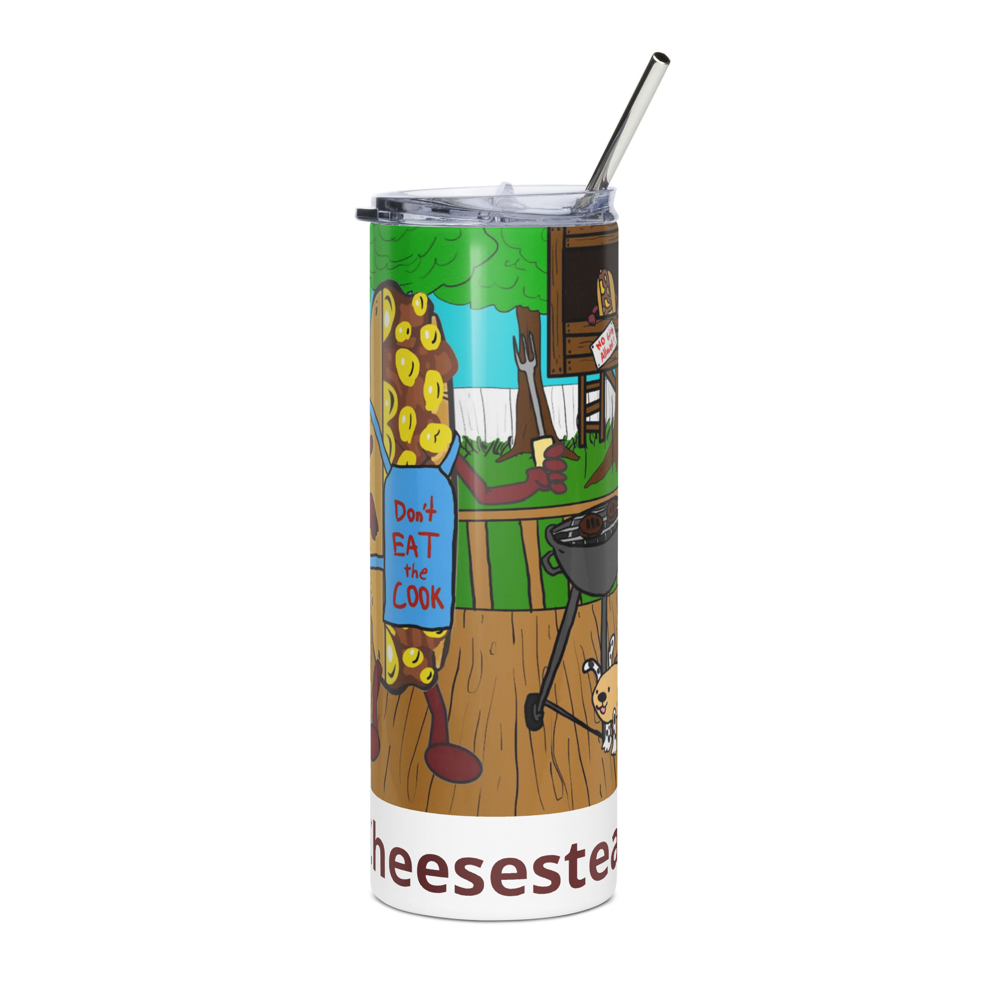 Stainless steel tumbler - Cheesesteak Life - Cheesey Bar-B-Que