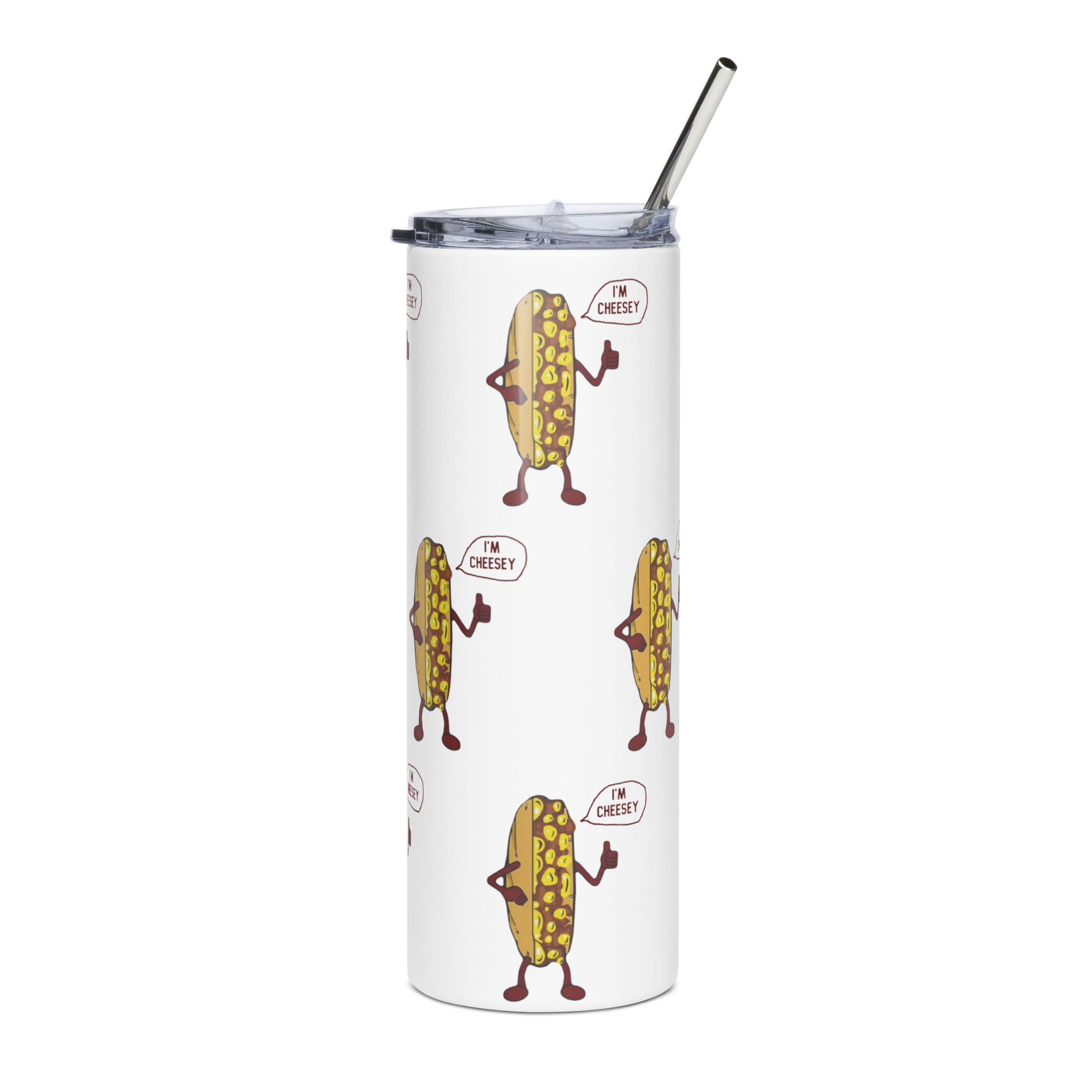 Stainless steel tumbler - Lil Mr. Cheesey's all over - Image 3