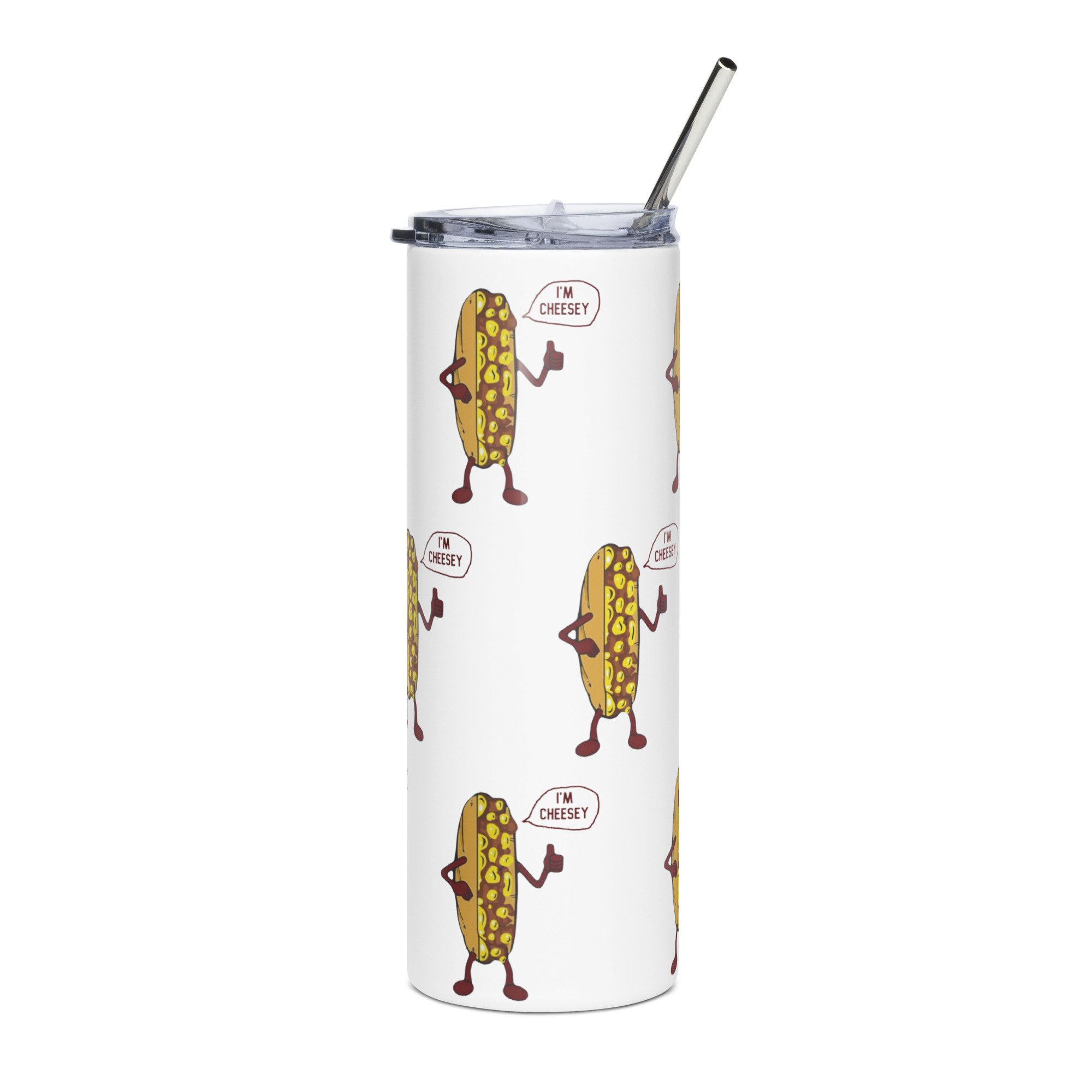 Stainless steel tumbler - Lil Mr. Cheesey's all over - Image 4