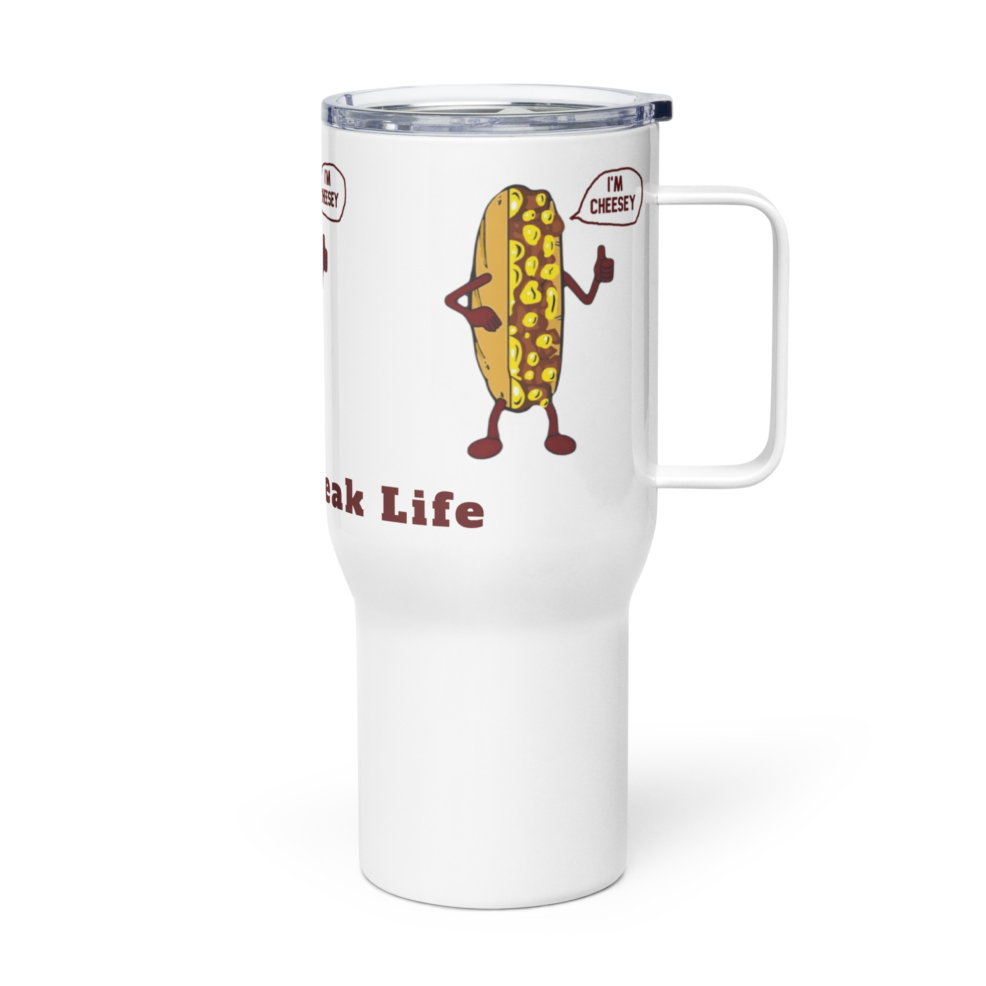 Mr. Cheesey - Travel mug with a handle - Image 3