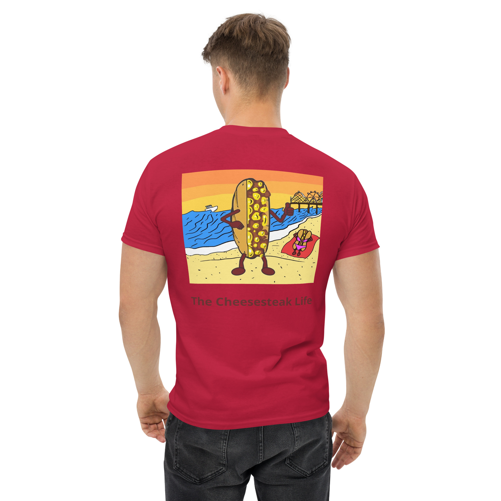 T-shirt - Cheesesteak Life - Amigo Dan - Cheesey Beach on back - Image 8
