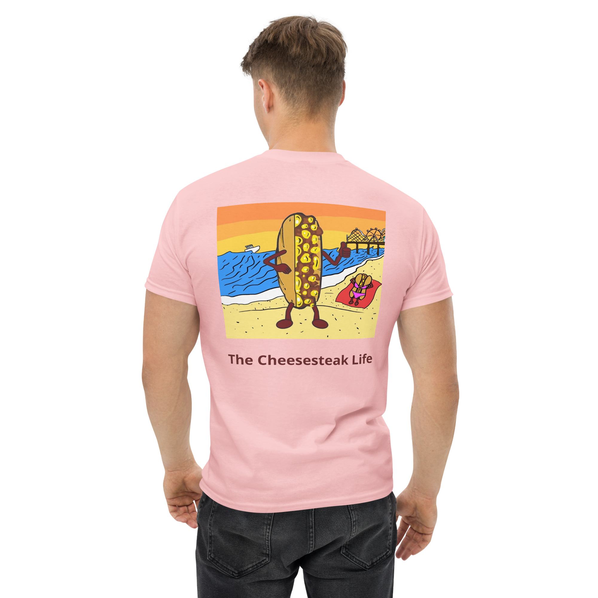 T-shirt - Cheesesteak Life - Amigo Dan - Cheesey Beach on back - Image 29