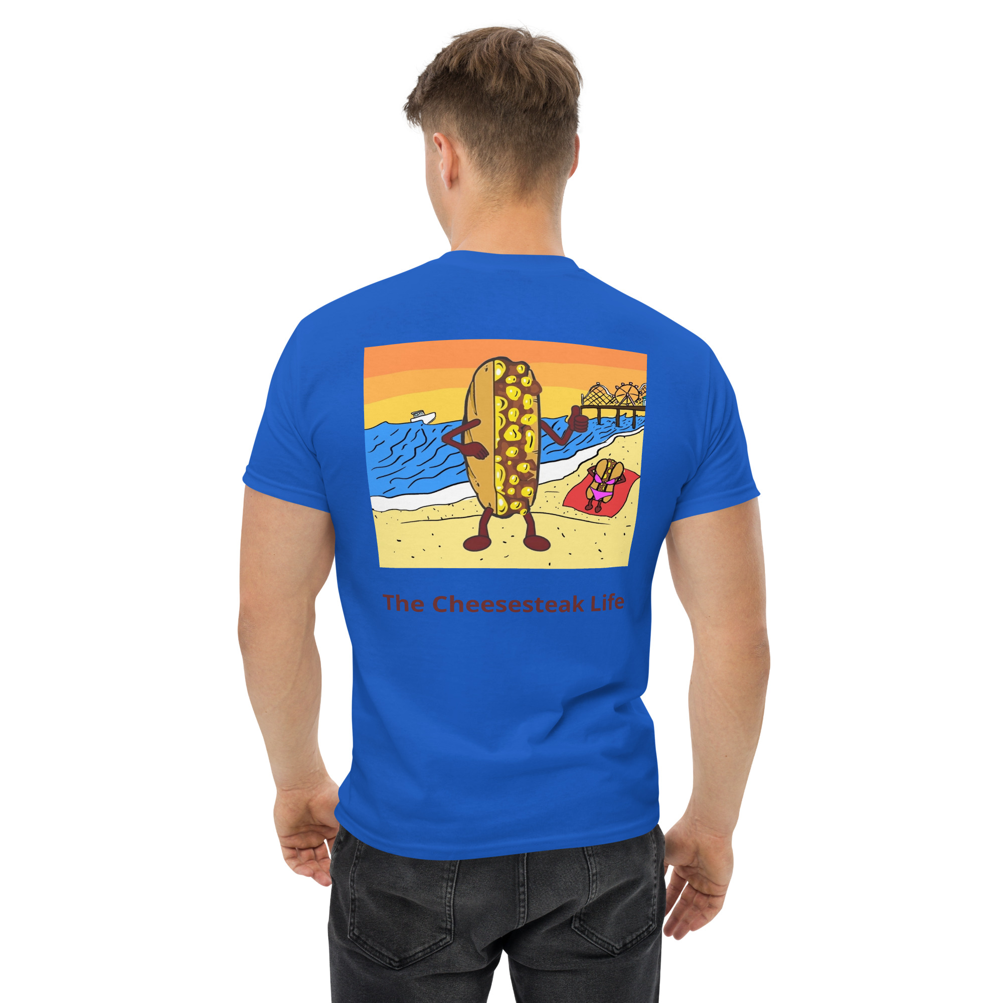 T-shirt - Cheesesteak Life - Amigo Dan - Cheesey Beach on back - Image 11