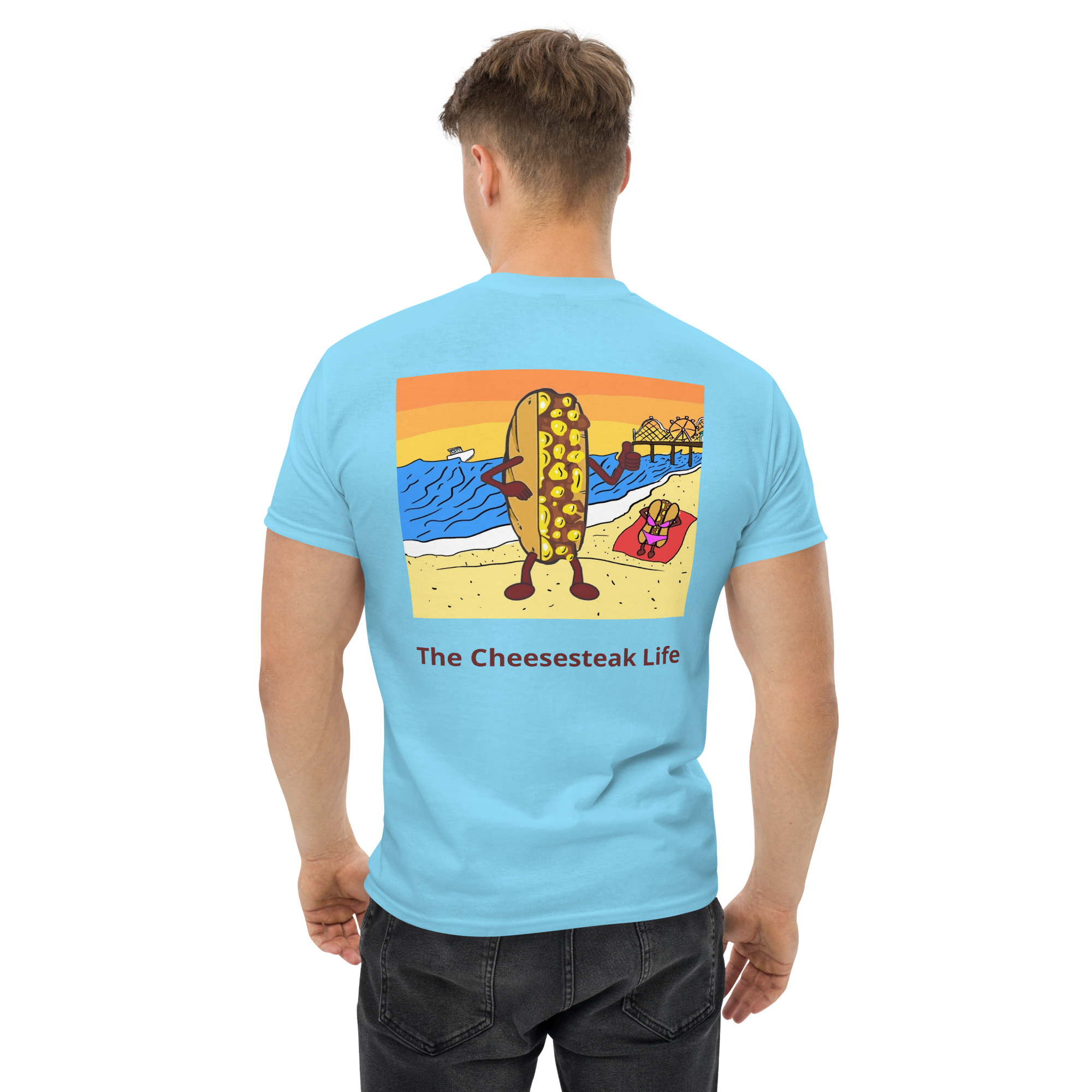 T-shirt - Cheesesteak Life - Amigo Dan - Cheesey Beach on back - Image 26