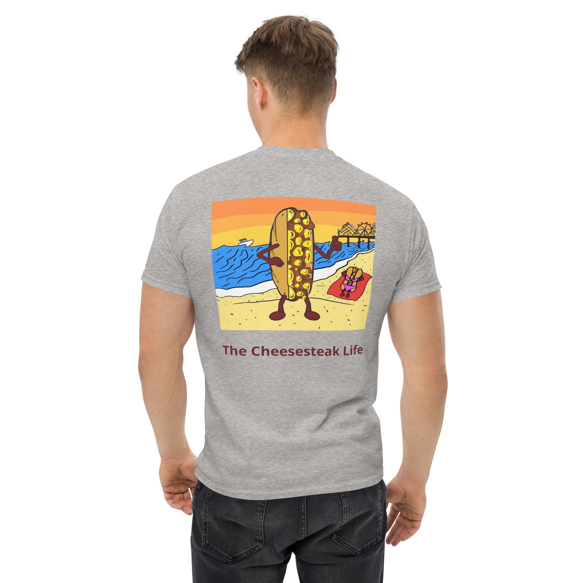 T-shirt - Cheesesteak Life - Amigo Dan - Cheesey Beach on back - Image 23