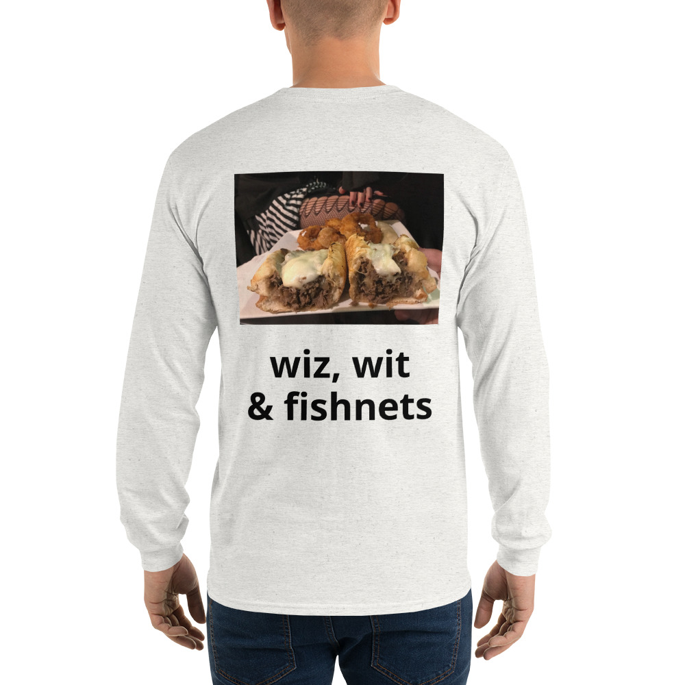 Long Sleeve Shirt - Cheesesteak Life - Amigo Dan - Cheesey Fishnet Stockings on back - Image 18
