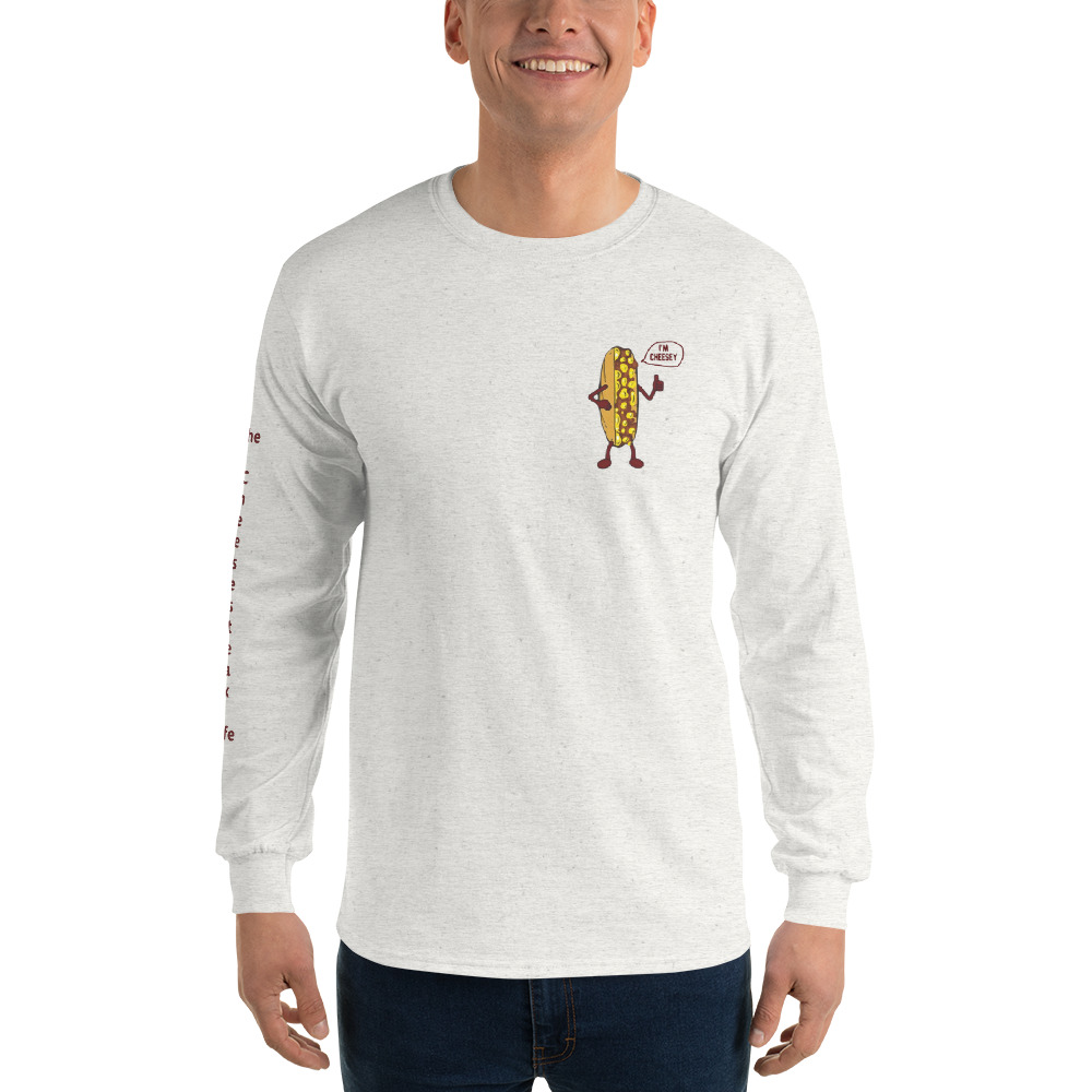 Long Sleeve T-Shirt - Cheesesteak Life - Amigo Dan - Cheesey Beach - TCL on arm - Image 33