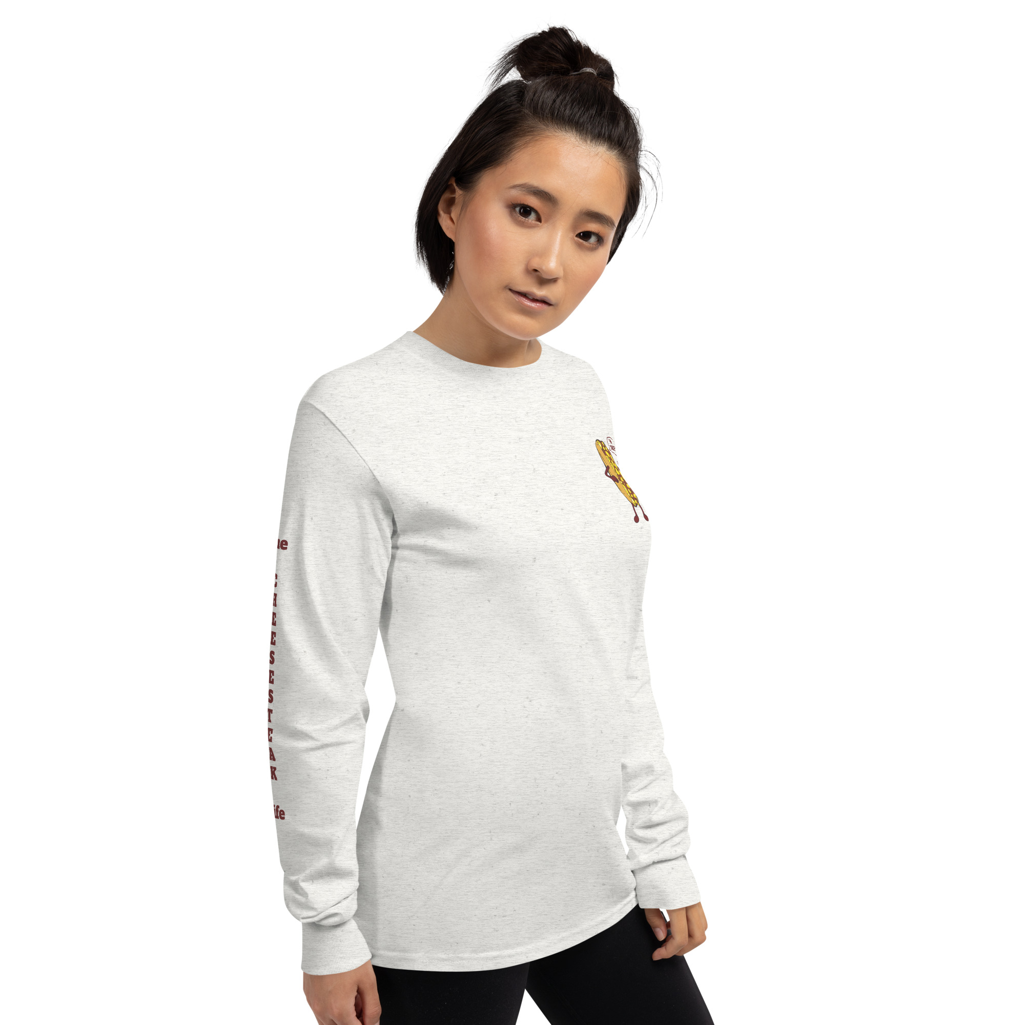 Long Sleeve Shirt - Cheesesteak Life - Amigo Dan - Cheesey Fishnet Stockings on back - TCL on arm - Image 27
