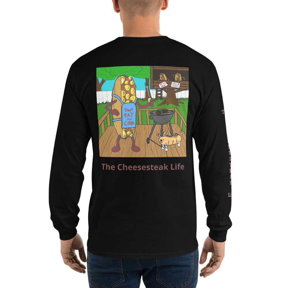 Long Sleeve Shirt - Cheesesteak Life - Amigo Dan - Cheesey Bar-B-Que on back - TCL on arm - Image 2