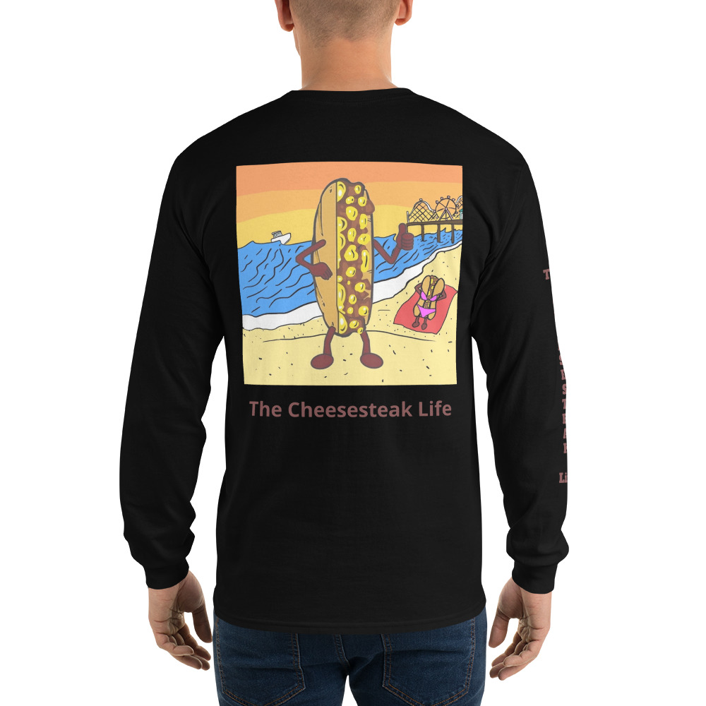 Long Sleeve Shirt - Cheesesteak Life - Amigo Dan - Cheesey Beach - TCL on arm - Image 4