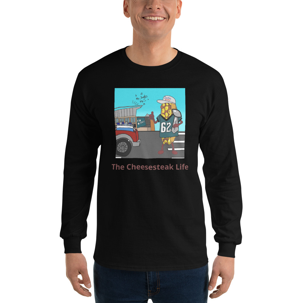 Long Sleeve T-Shirt - Cheesesteak Life - Cheesey Eagles Fan