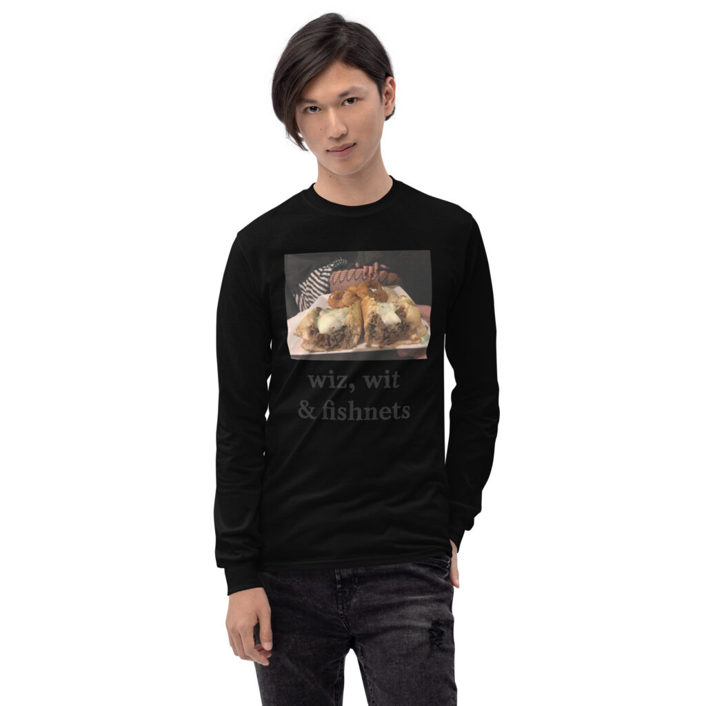 Long Sleeve Shirt - Cheesesteak Life - Cheesey Fishnet Stockings