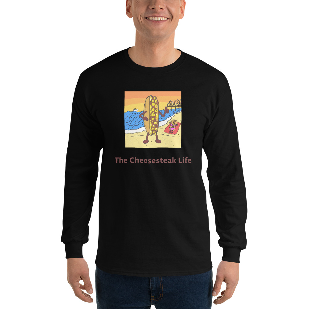 Long Sleeve Shirt - Cheesesteak Life - Cheesey Beach