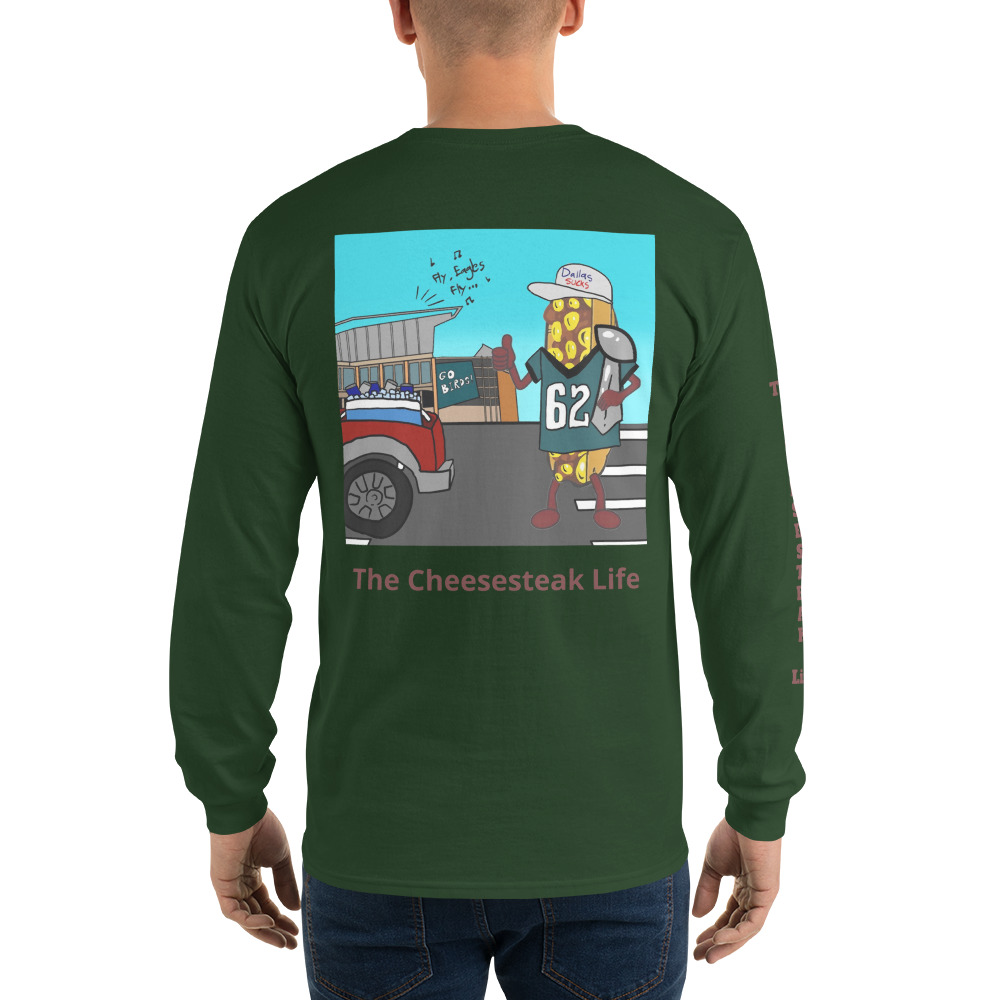 Long Sleeve Shirt - Cheesesteak Life - Amigo Dan - Cheesey Eagles Fan on back - TCL on arm - Image 5